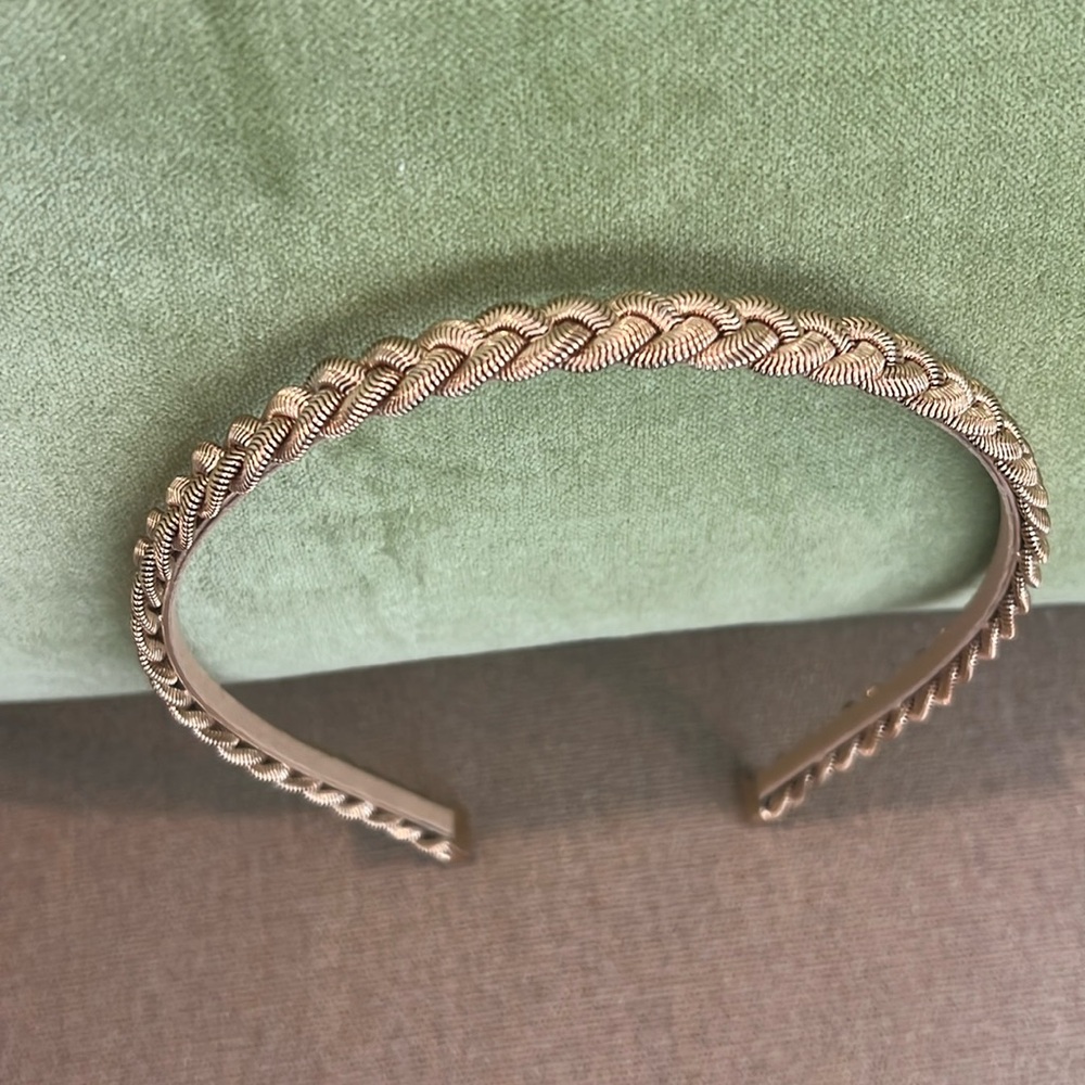 J. Crew Gold Braided Headband